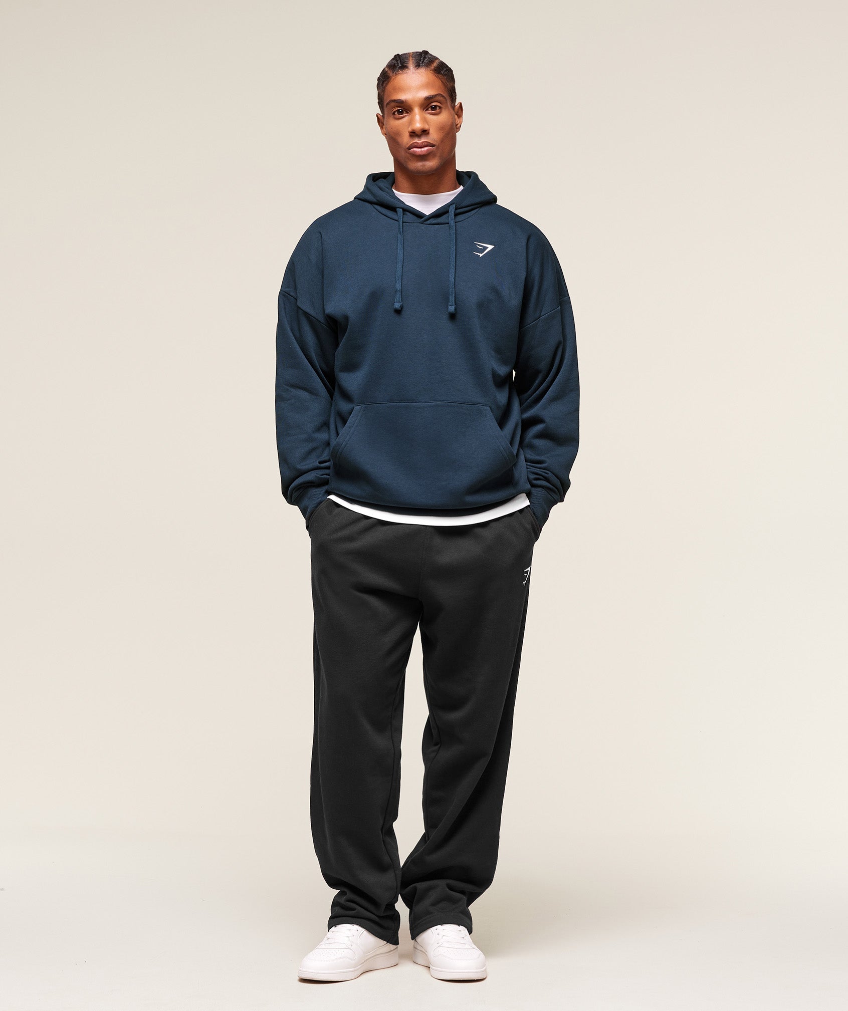 Gymshark Crest Oversized Hoodie Navy