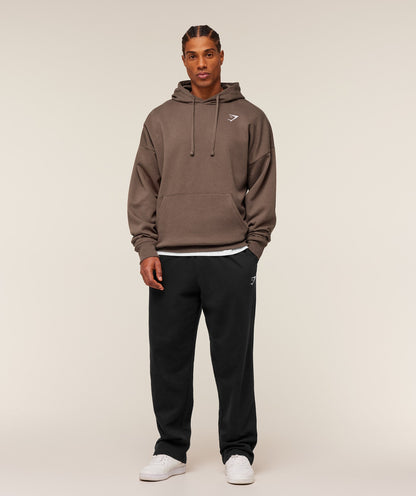 Gymshark Crest Oversized Hoodie Soft Brown