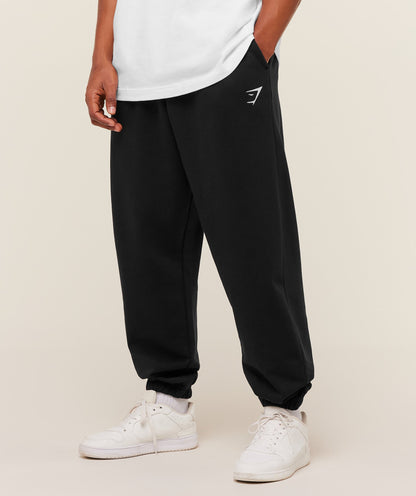 Gymshark Crest Oversized Joggers Gs Black