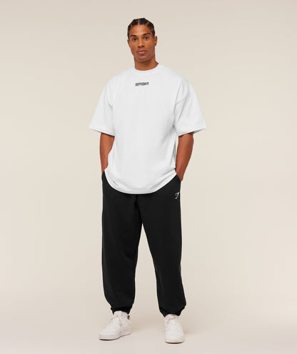 Gymshark Crest Oversized Joggers Gs Black