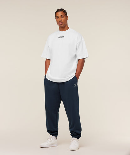 Gymshark Crest Oversized Joggers Gs Navy