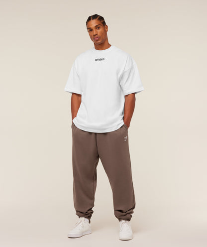 Gymshark Crest Oversized Joggers Soft Brown