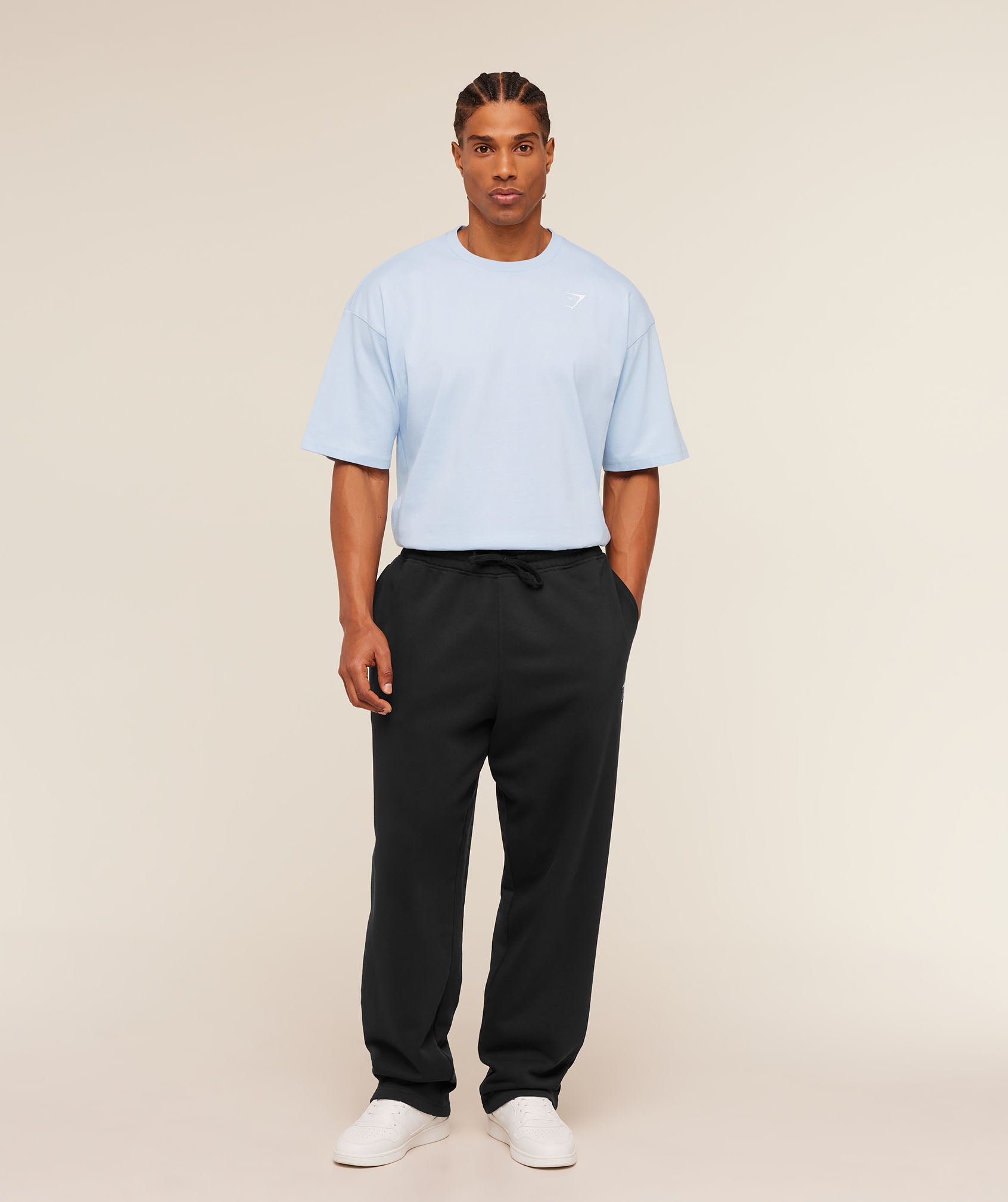 Gymshark Crest Oversized T-Shirt Chilled Blue