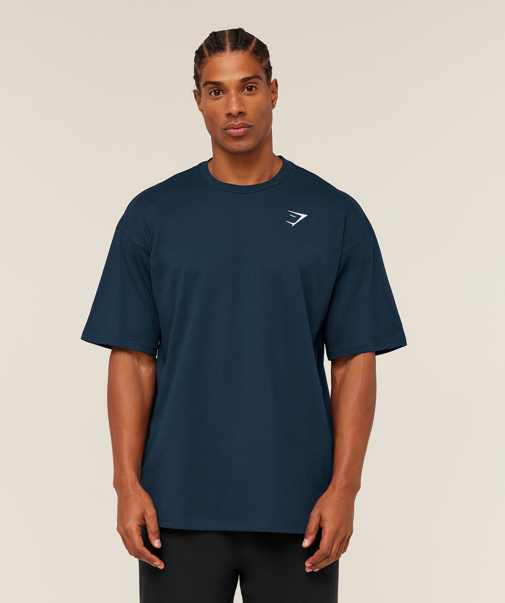 Gymshark Crest Oversized T-Shirt Gs Navy