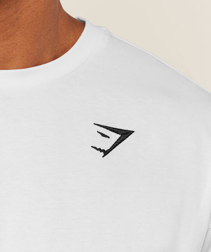 Gymshark Crest Oversized T-Shirt Gs White