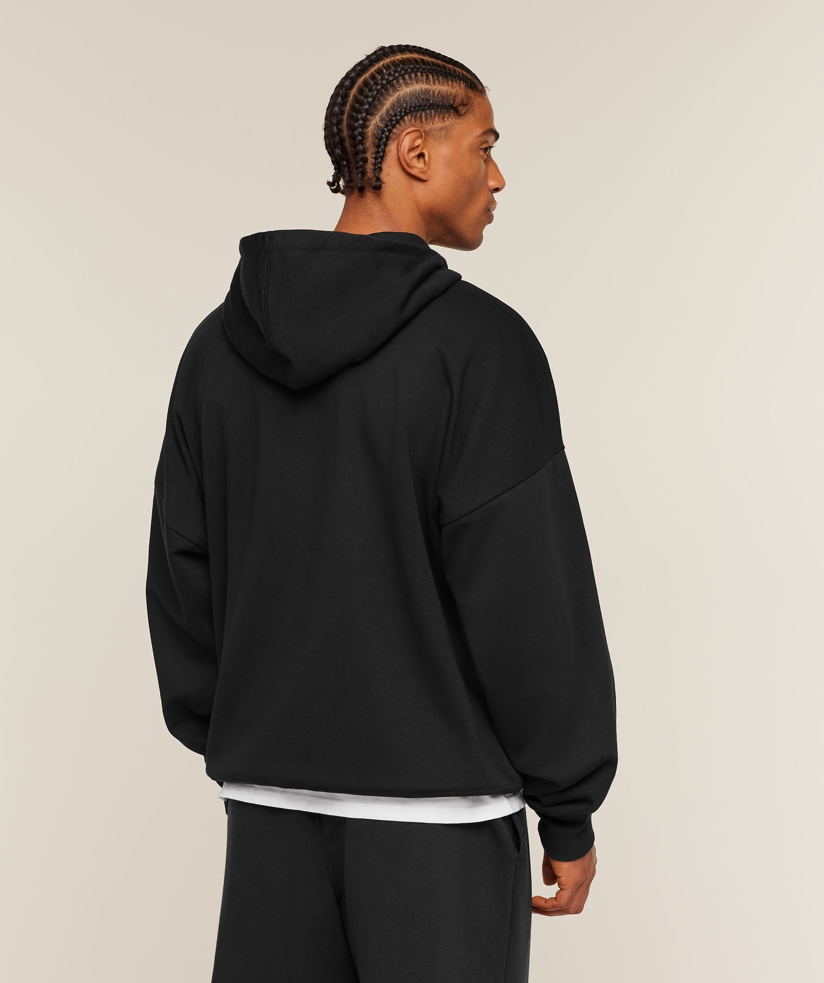 Gymshark Crest Oversized Zip Up Hoodie Black