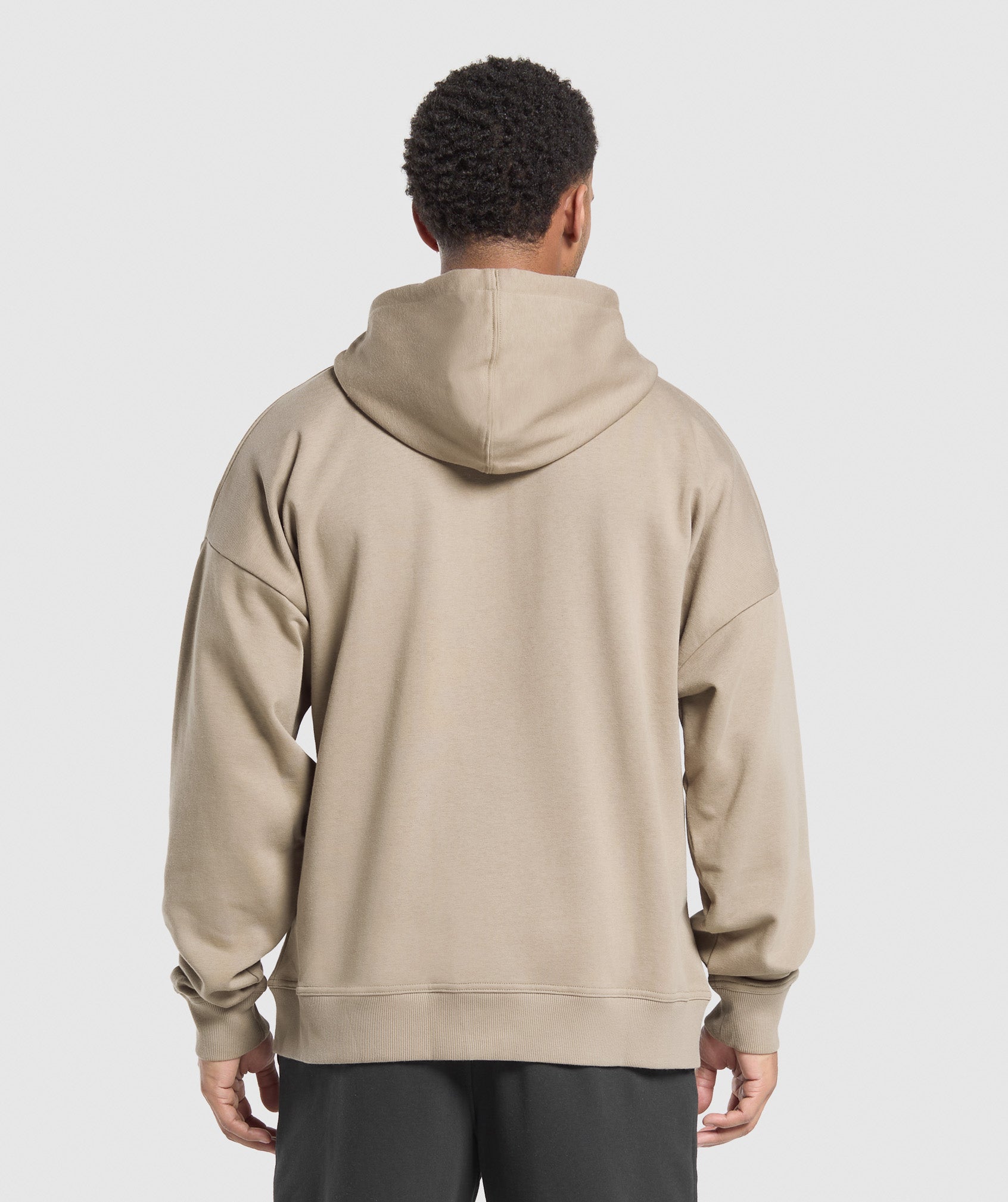 Gymshark Crest Oversized Zip Up Hoodie Lifestyle Brown