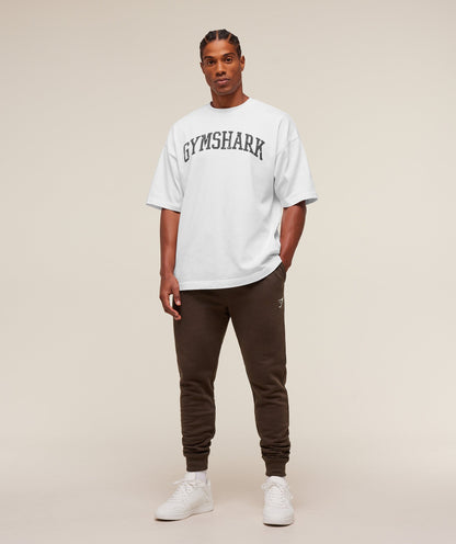 Gymshark Crest Joggers Archive Brown