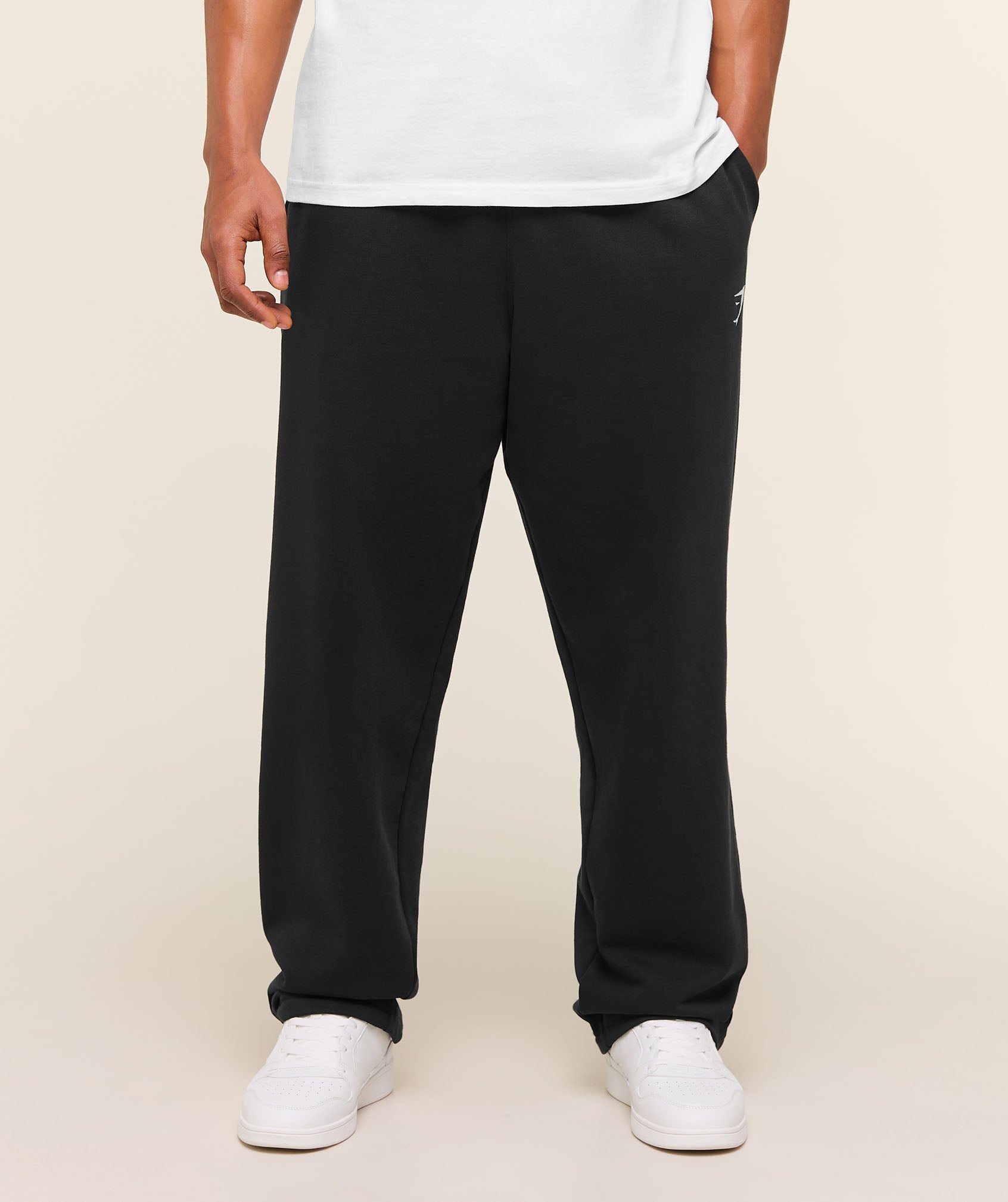 Gymshark Crest Straight Leg Joggers Black