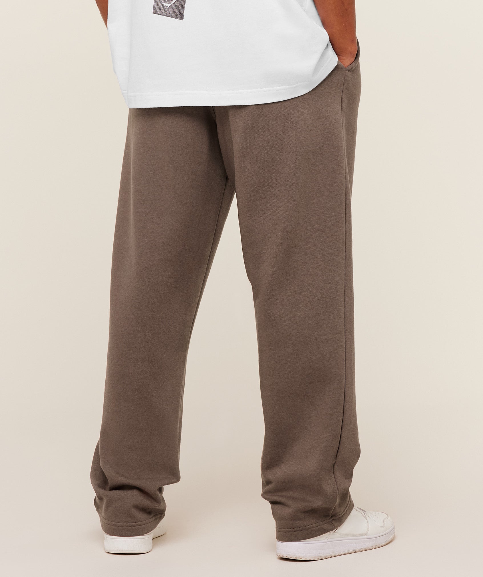 Gymshark Crest Straight Leg Joggers Soft Brown