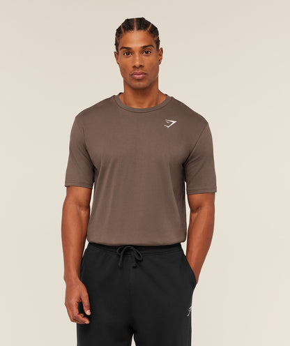 Gymshark Crest T-Shirt Soft Brown
