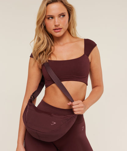 Gymshark Pleat Crossbody Rich Maroon