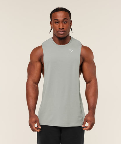 Gymshark Critical 2.0 Drop Arm Tank Smokey Grey
