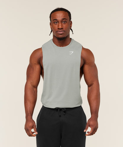 Gymshark Critical 2.0 Drop Arm Tank Smokey Grey