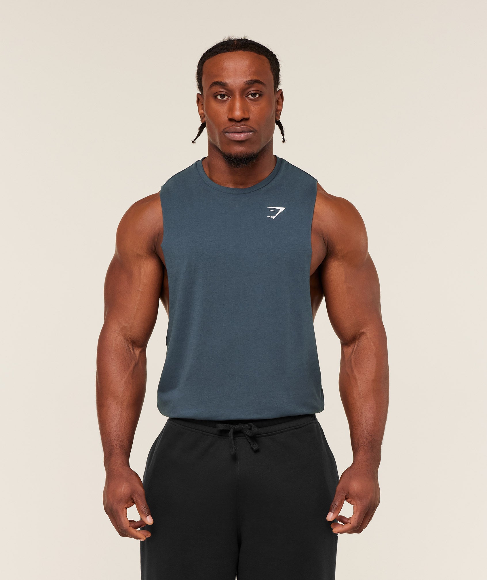 Gymshark Critical 2.0 Drop Arm Tank Gs Stealth Blue
