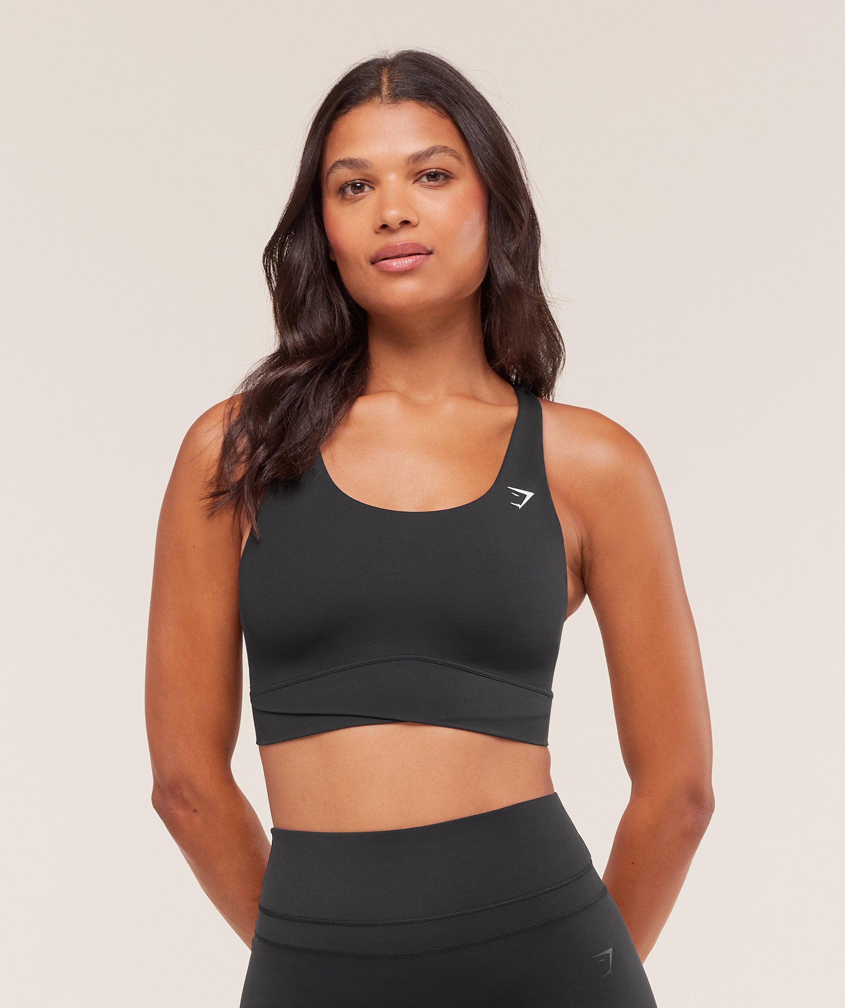 Women's Gymshark Cross Over Sports Bra Black