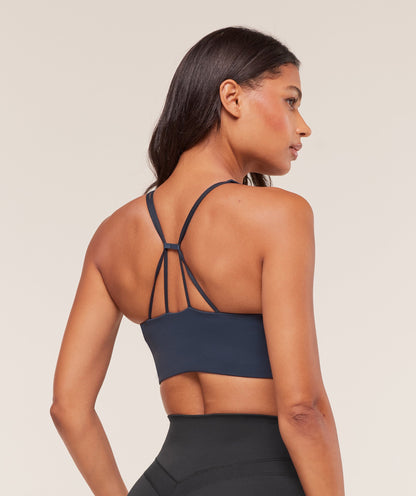 Women's Gymshark Cross Over Sports Bra Heavy Blue