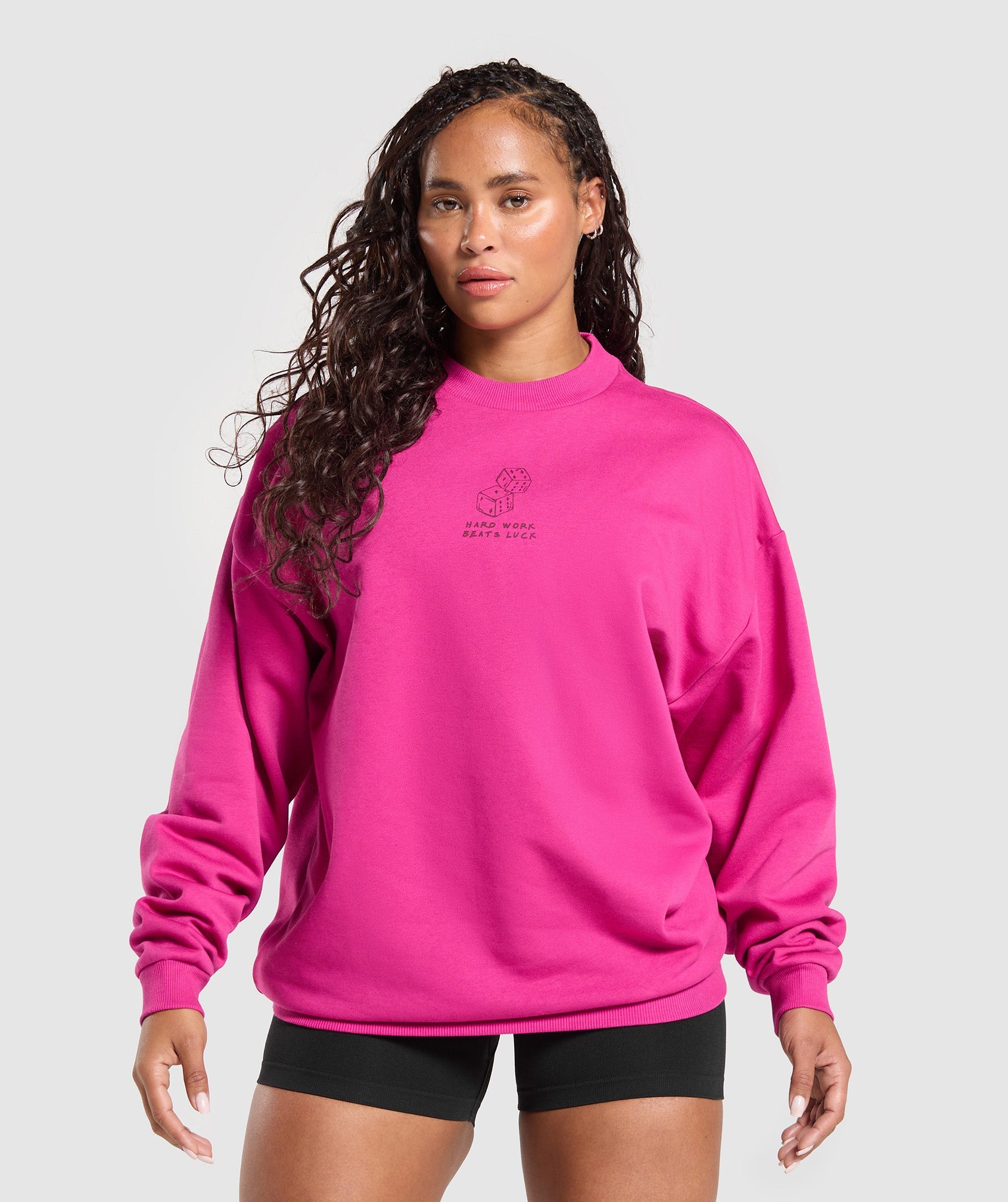Women's Gymshark Graphic Illustration Pullover Winning Pink