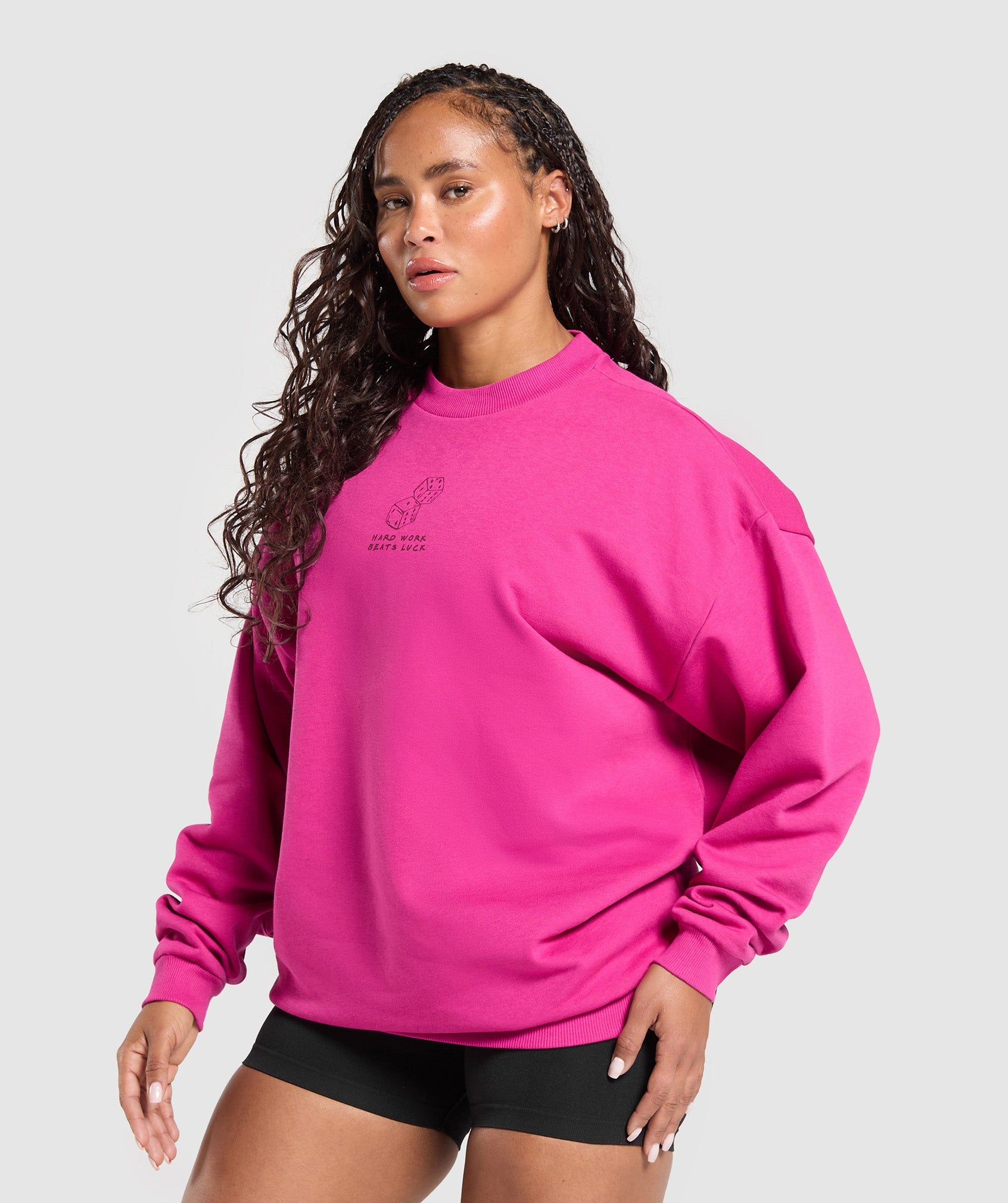 Women's Gymshark Graphic Illustration Pullover Winning Pink