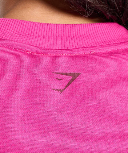 Women's Gymshark Graphic Illustration Pullover Winning Pink