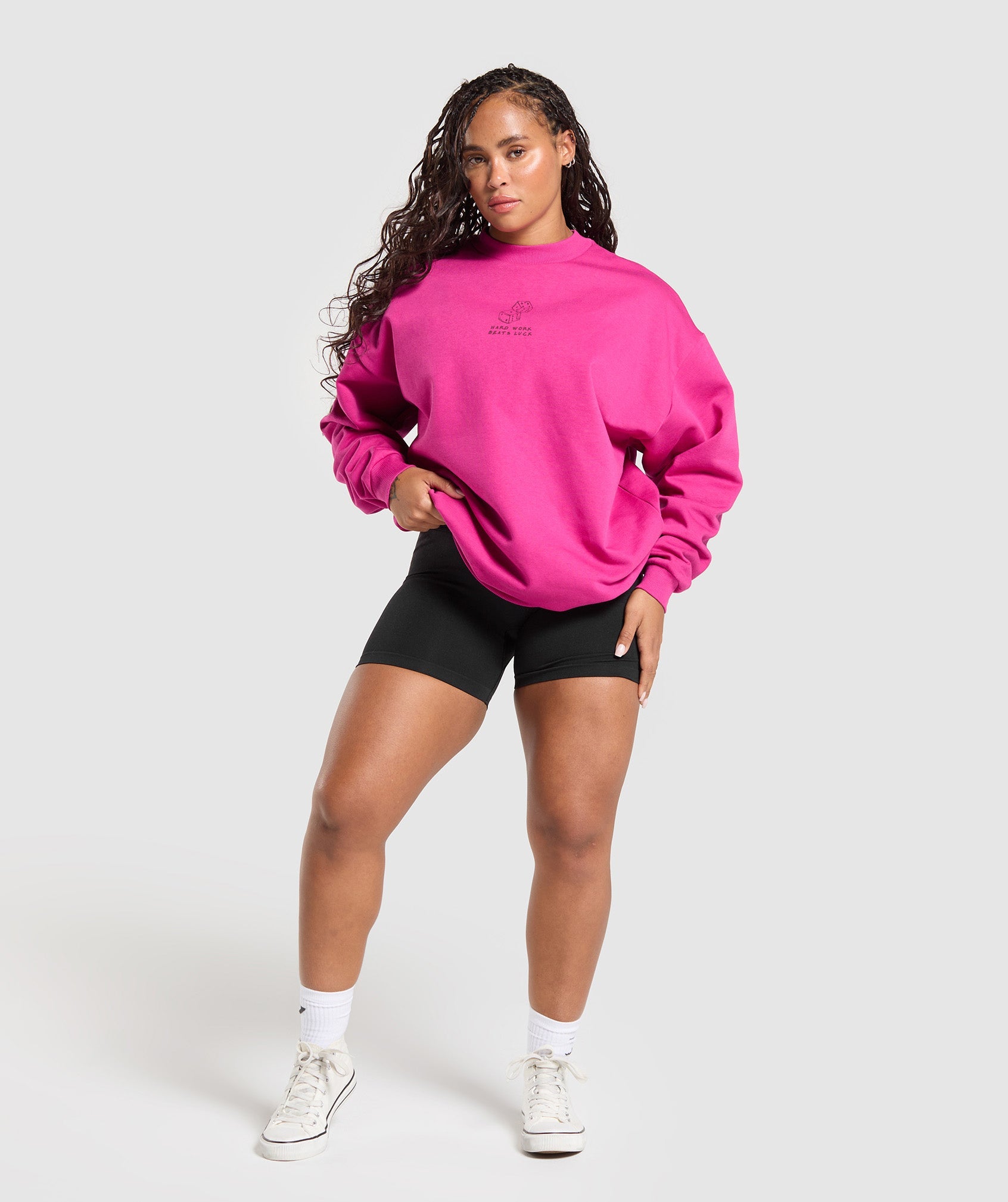 Women's Gymshark Graphic Illustration Pullover Winning Pink