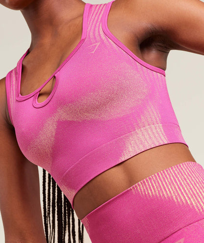 Women's Gymshark Diffuse Seamless Cropped Tank Winning Pink