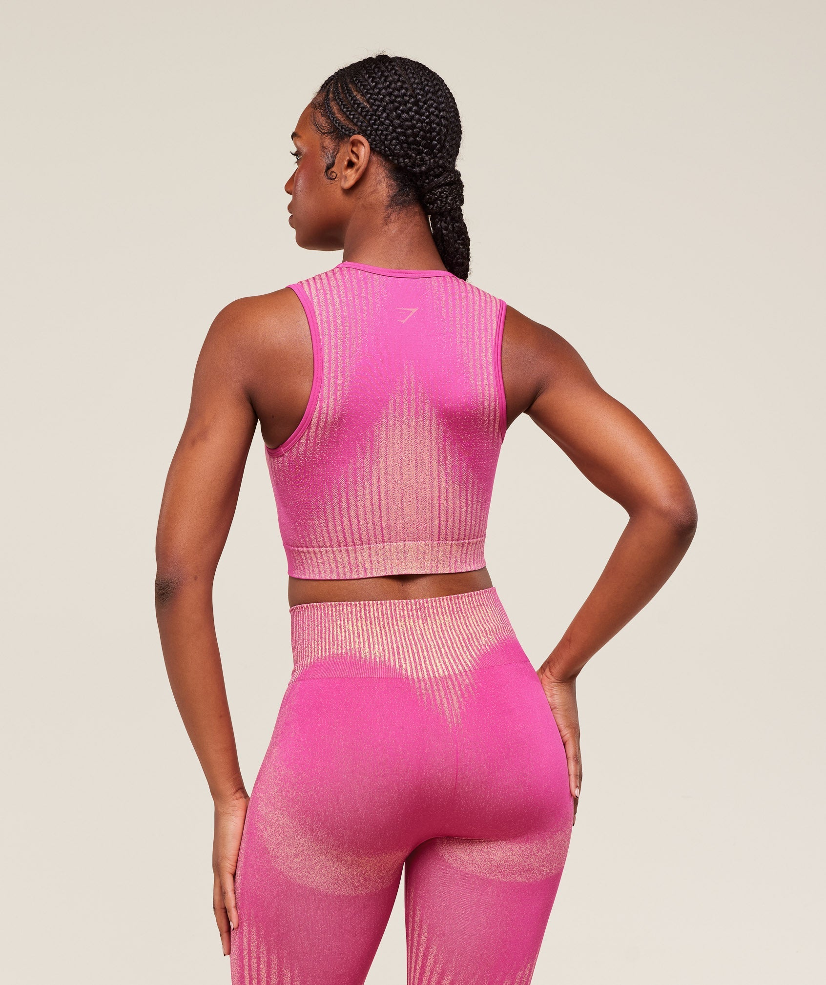 Women's Gymshark Diffuse Seamless Cropped Tank Winning Pink