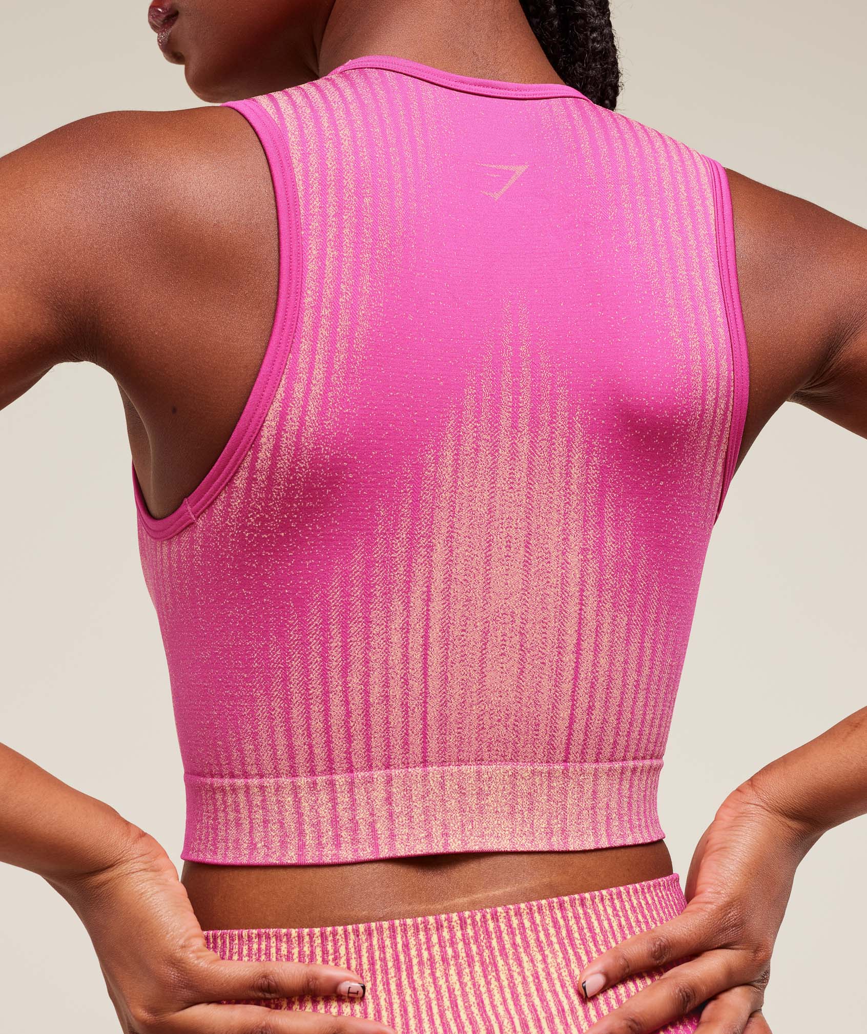 Women's Gymshark Diffuse Seamless Cropped Tank Winning Pink