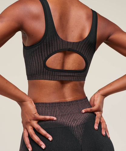 Women's Gymshark Diffuse Seamless Sports Bra Black