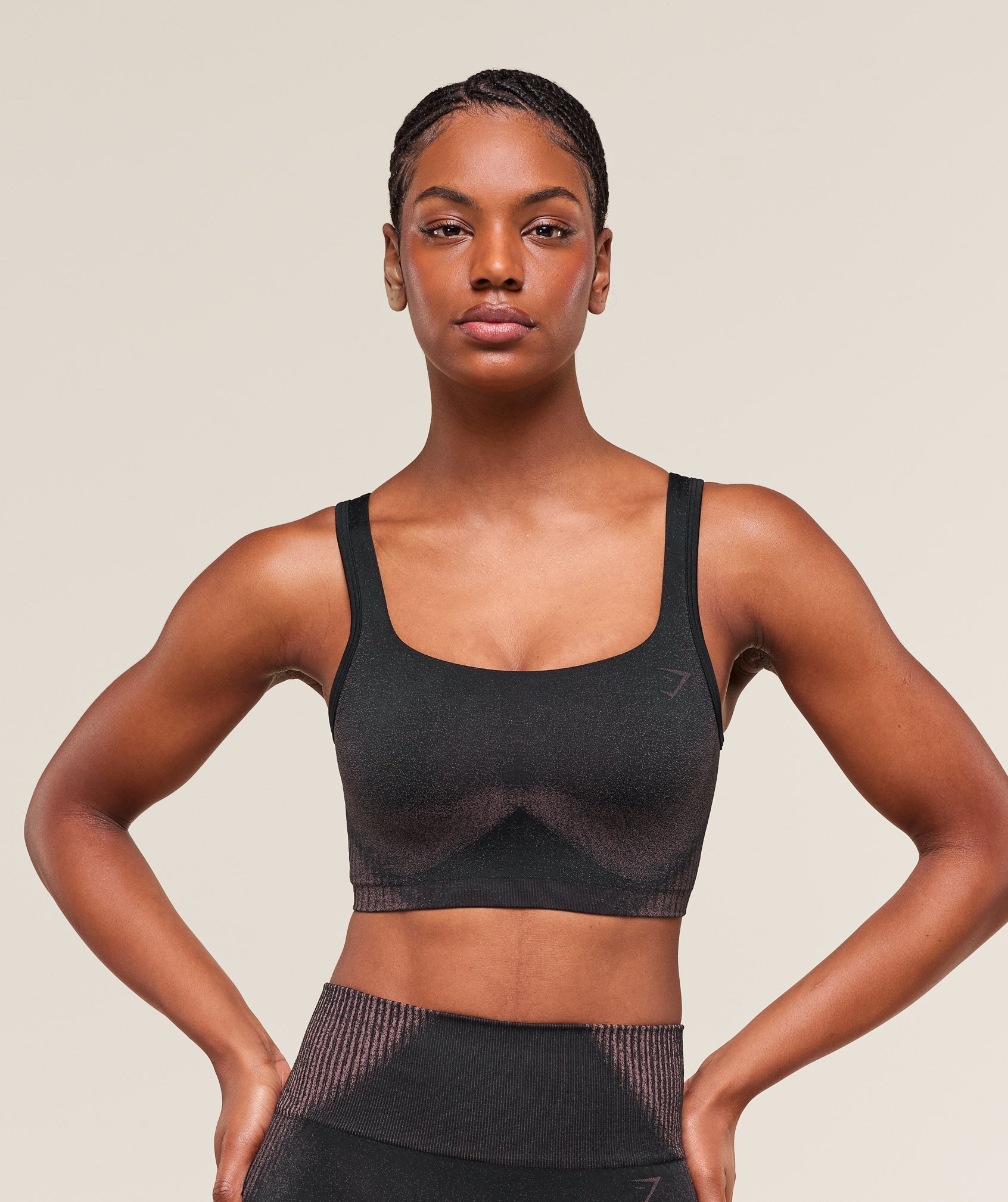 Women's Gymshark Diffuse Seamless Sports Bra Black