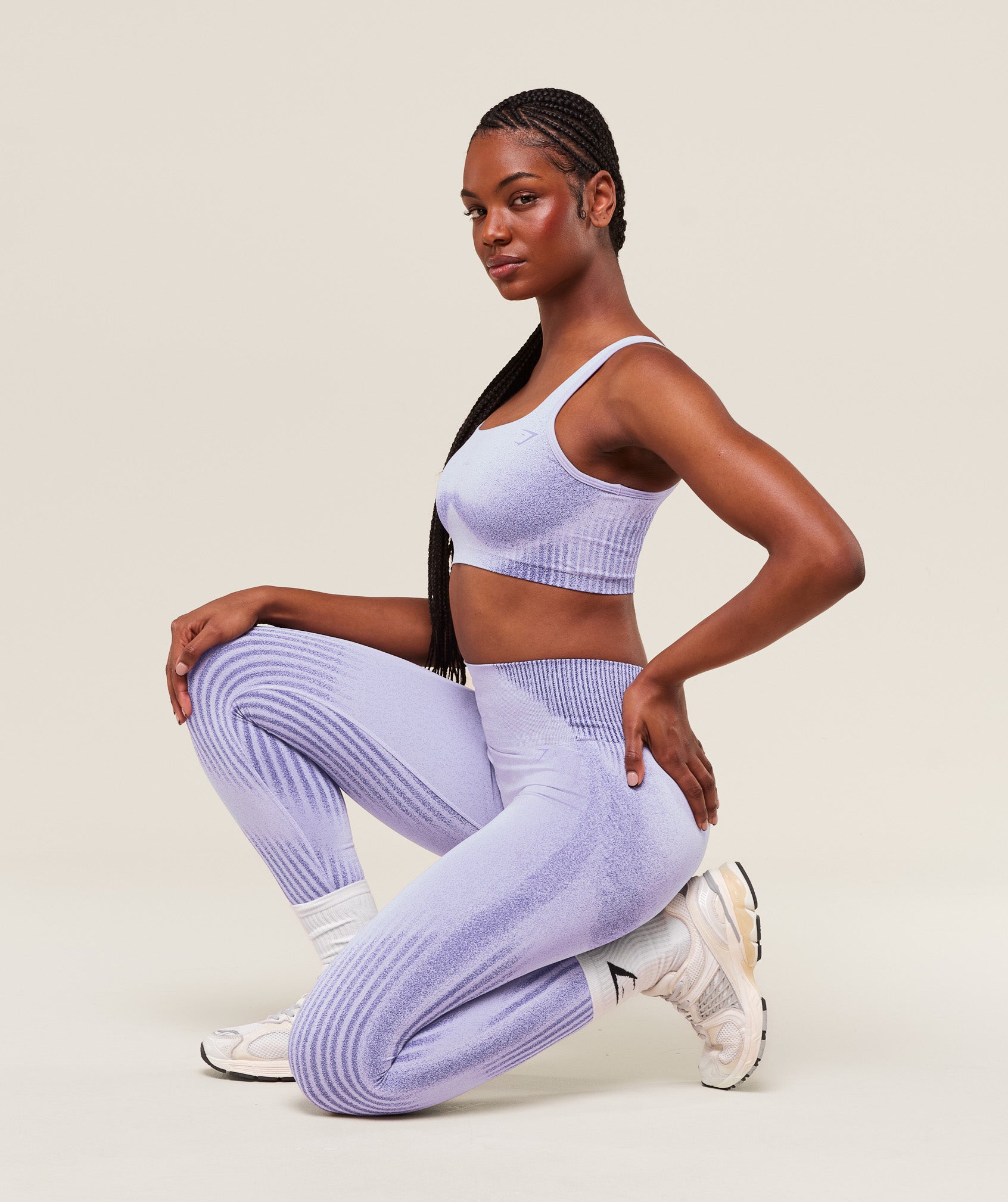 Women's Gymshark Diffuse Seamless Sports Bra Fresh Lilac