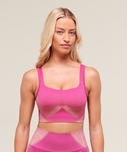 Women's Gymshark Diffuse Seamless Sports Bra Winning Pink