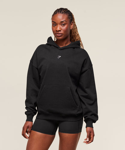 Women's Gymshark Dump Truck Graphic Hoodie Black