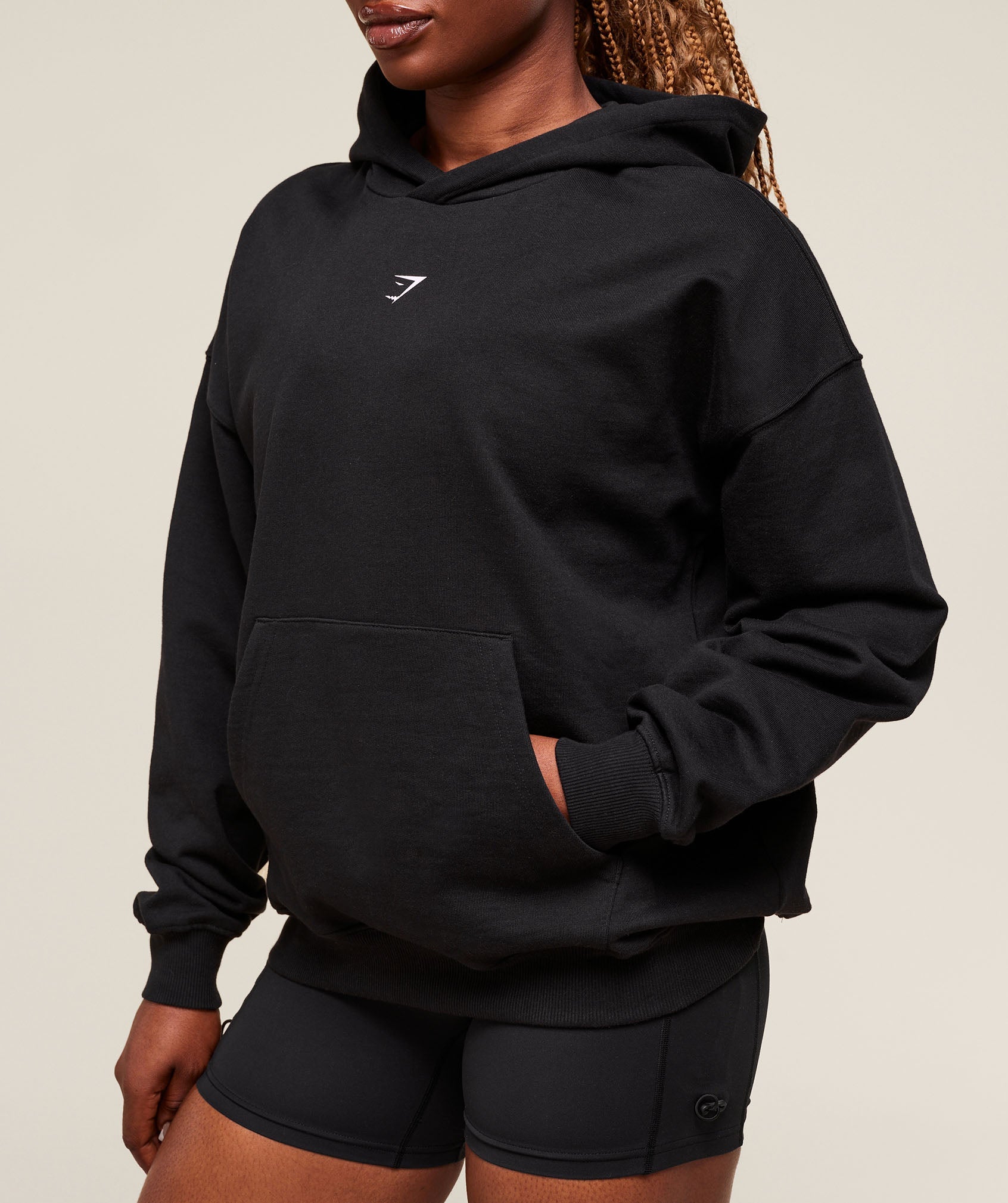 Women's Gymshark Dump Truck Graphic Hoodie Black