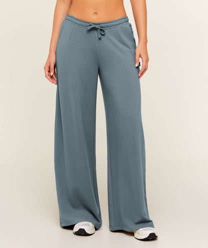 Women's Gymshark Lightweight Wide Leg Pants Regular Iron Blue