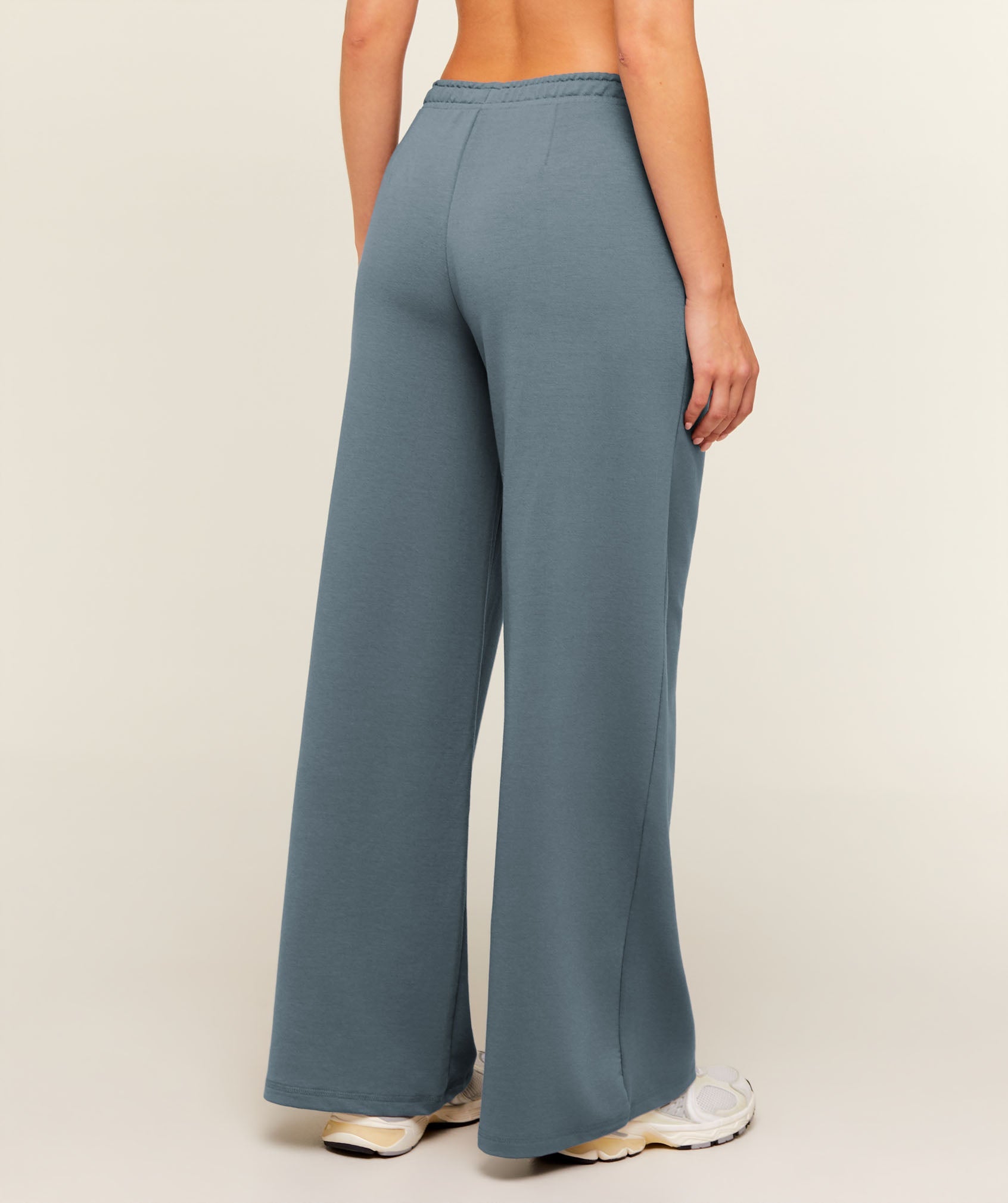 Women's Gymshark Lightweight Wide Leg Pants Regular Iron Blue