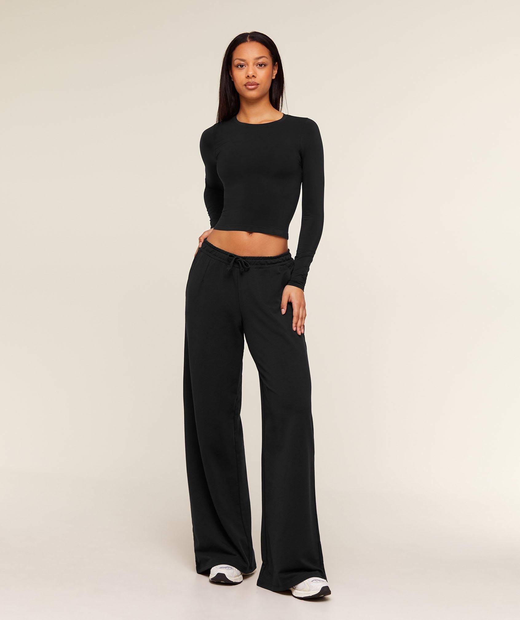 Women's Gymshark Lightweight Wide Leg Pant Tall Black