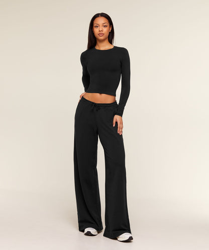Women's Gymshark Lightweight Wide Leg Pant Tall Black