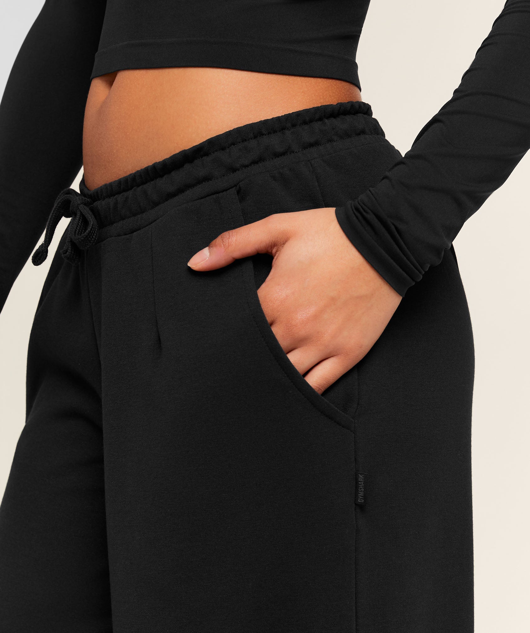 Women's Gymshark Lightweight Wide Leg Pant Tall Black