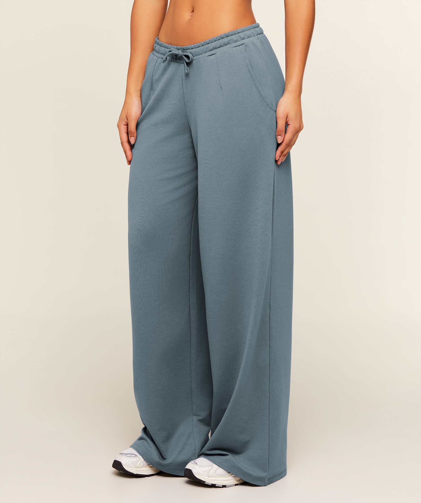 Women's Gymshark Lightweight Wide Leg Pant Tall Iron Blue