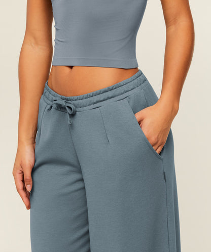 Women's Gymshark Lightweight Wide Leg Pant Tall Iron Blue