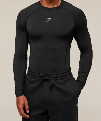 Gymshark Element Baselayer Long Sleeve T-Shirt Black