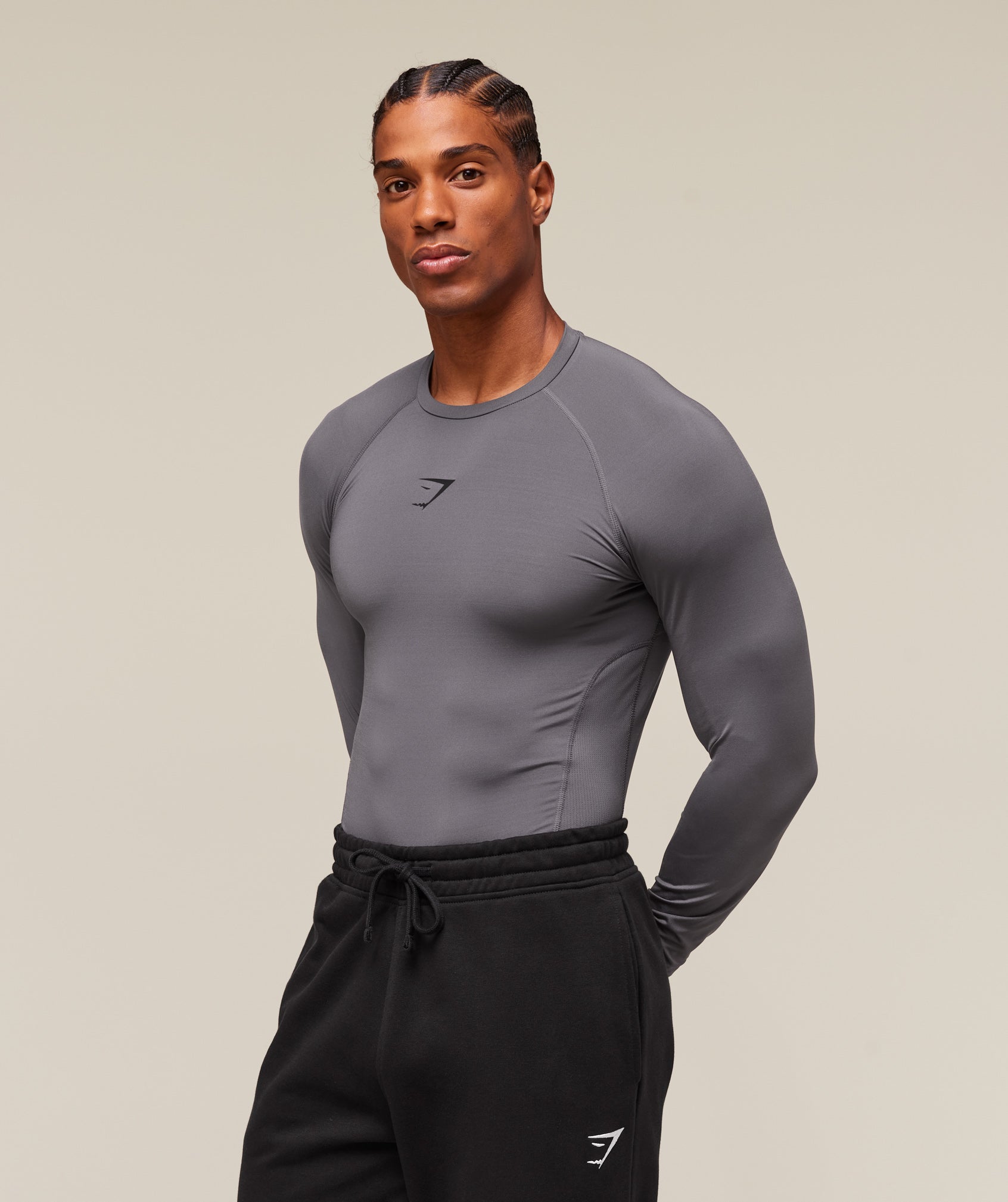 Gymshark Element Baselayer Long Sleeve T-Shirt Dark Grey