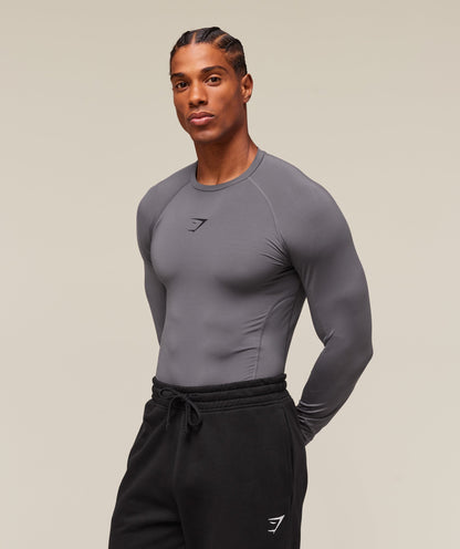 Gymshark Element Baselayer Long Sleeve T-Shirt Dark Grey