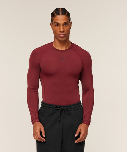 Gymshark Element Baselayer Long Sleeve T-Shirt Sets Red