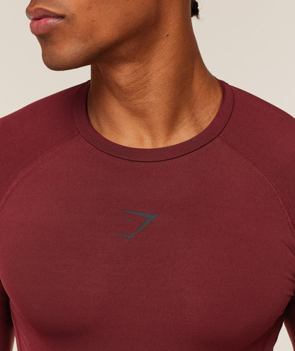 Gymshark Element Baselayer Long Sleeve T-Shirt Sets Red