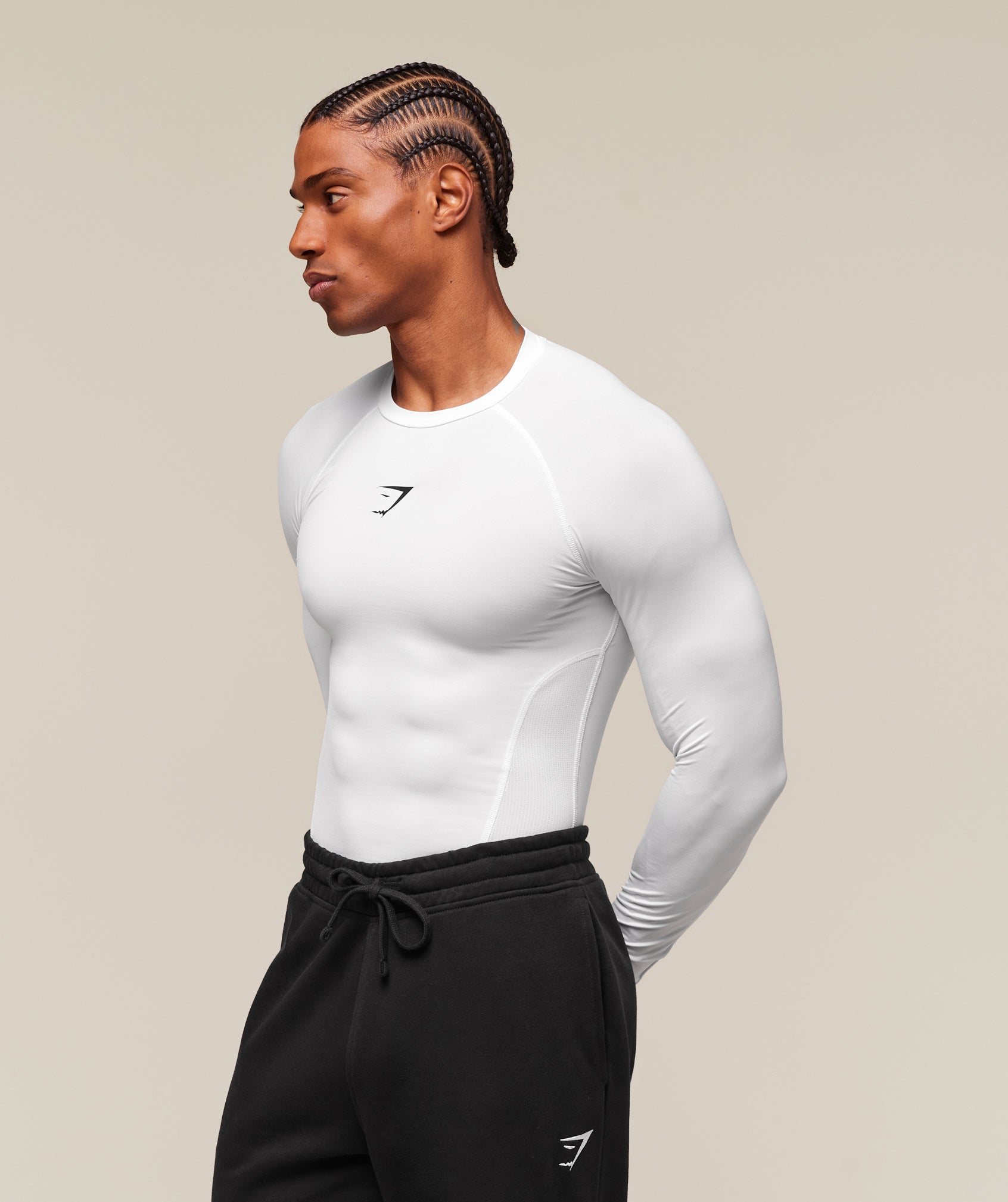 Gymshark Element Baselayer Long Sleeve T-Shirt White