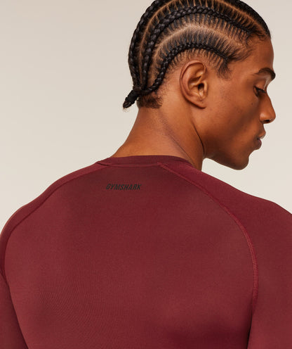 Gymshark Element Baselayer T-Shirt Sets Red