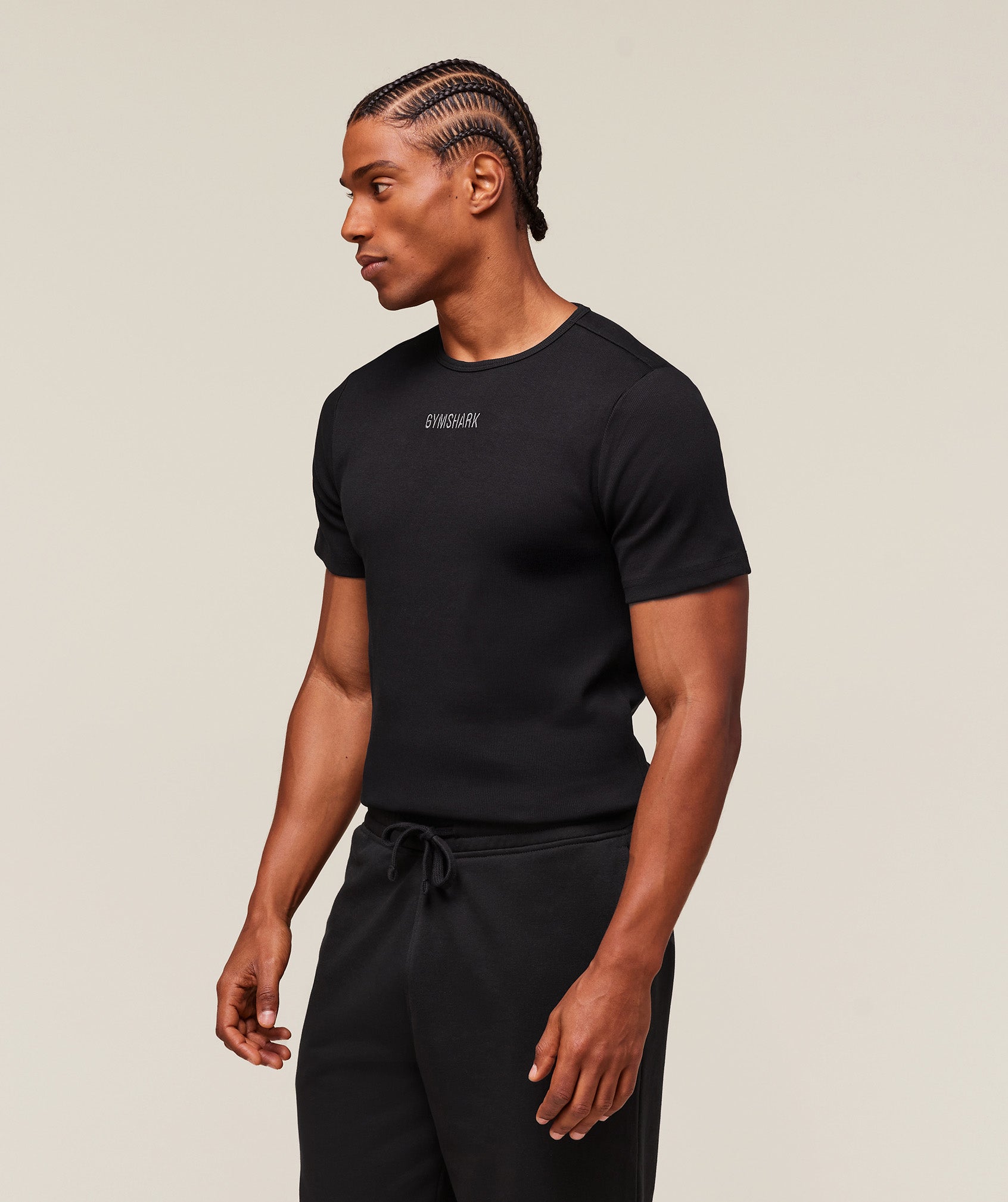 Gymshark Premium Ribbed T-Shirt Black