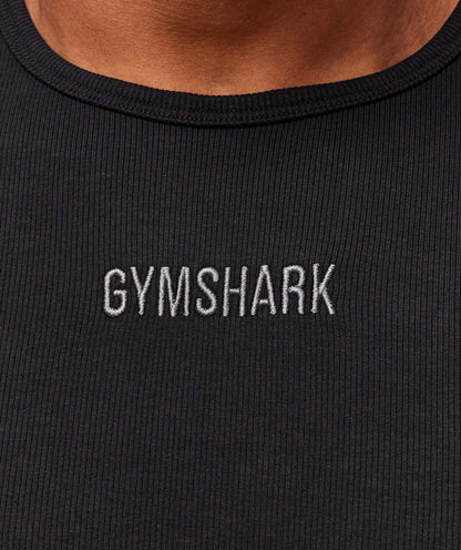 Gymshark Premium Ribbed T-Shirt Black